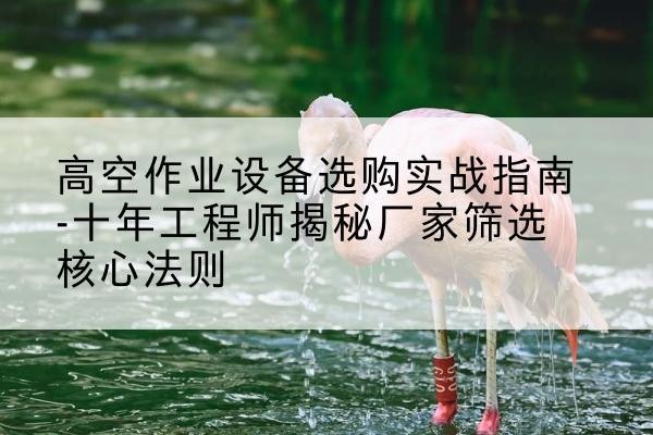 潞城剪叉式升降机厂家-高空作业设备选购实战指南-十年工程师揭秘厂家筛选核心法则