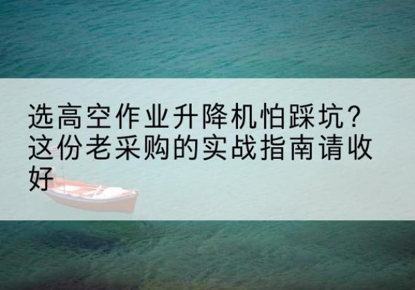 潞城高空作业升降机厂家推荐-选高空作业升降机怕踩坑？这份老采购的实战指南请收好