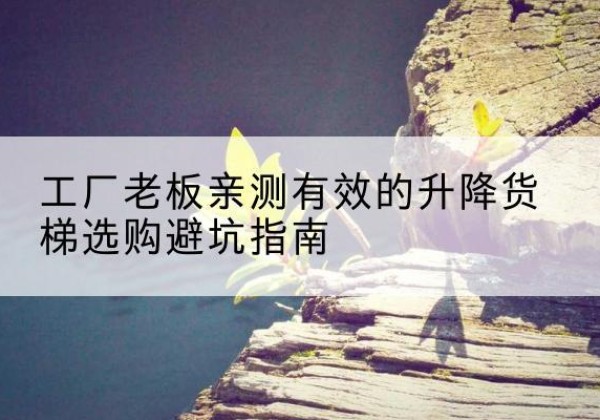 潞城升降货梯怎么选-工厂老板亲测有效的升降货梯选购避坑指南